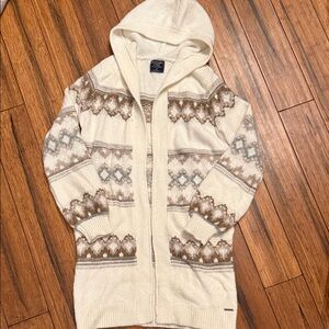 Abercrombie & Fitch Sz M Cozy Hooded Knit Cardigan
